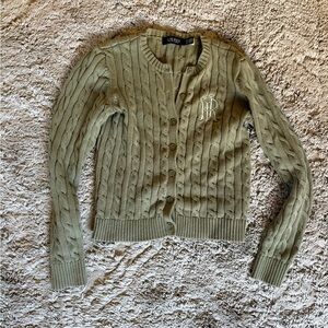 Ralph Lauren women’s moss green cardigan new